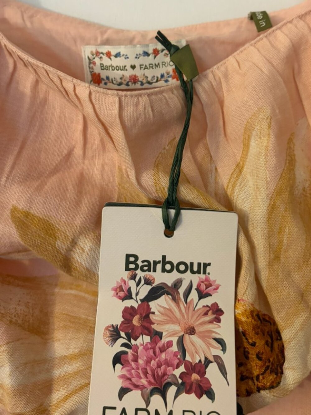 NWT Barbour x Farm Rio Bromelia midi dress - Picture 3 of 4